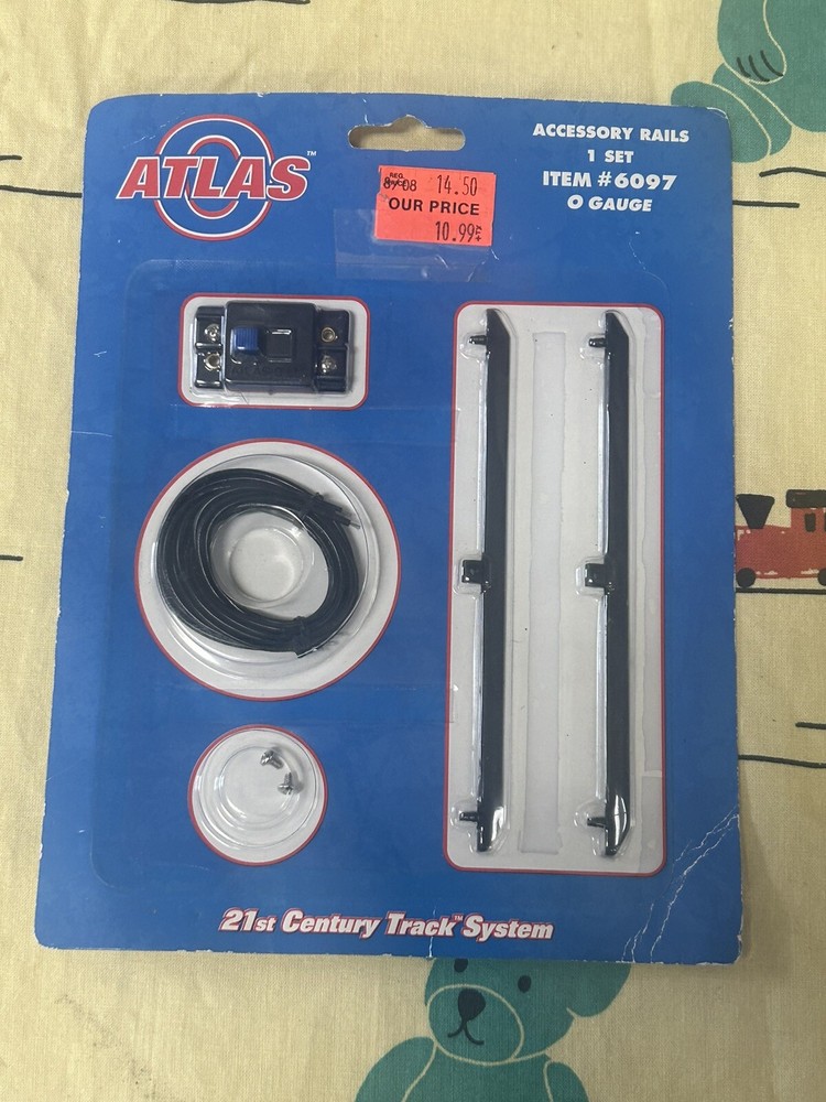 ATLAS O SCALE TRACK #6097 ACCESSORY RAILS, ONE SET, NEW OB