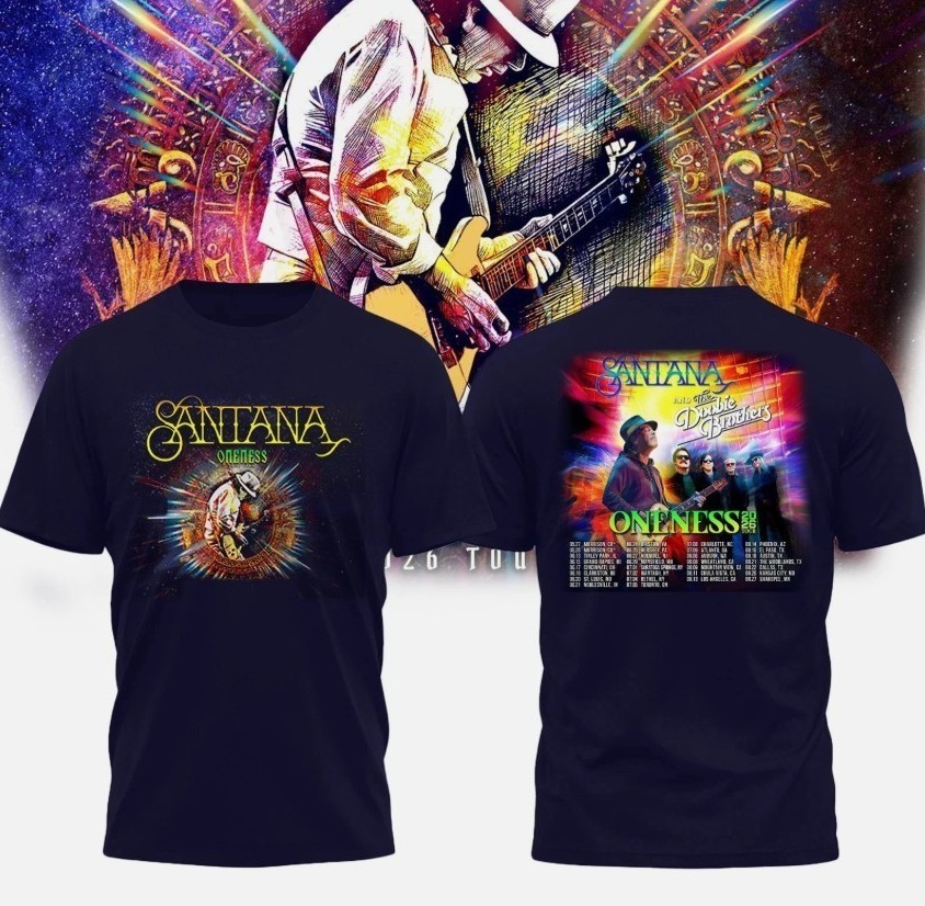 HOT! Santana and The Doobie Brothers Oneness Tour 2026 Shirt - Size S to 5XL