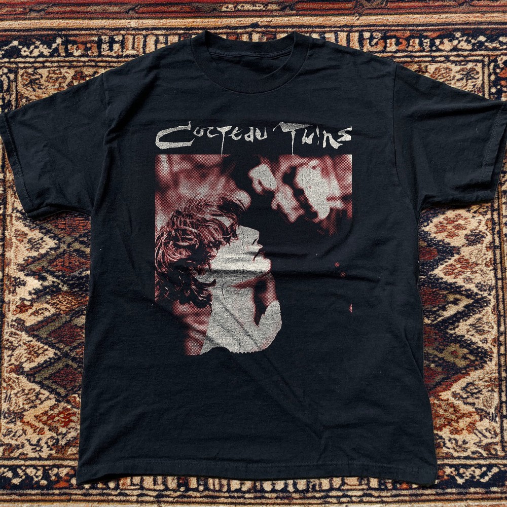 RARE! Cocteau Twins Tee Retro Dream Pop Band Unisex Black T-shirt Size S-5XL