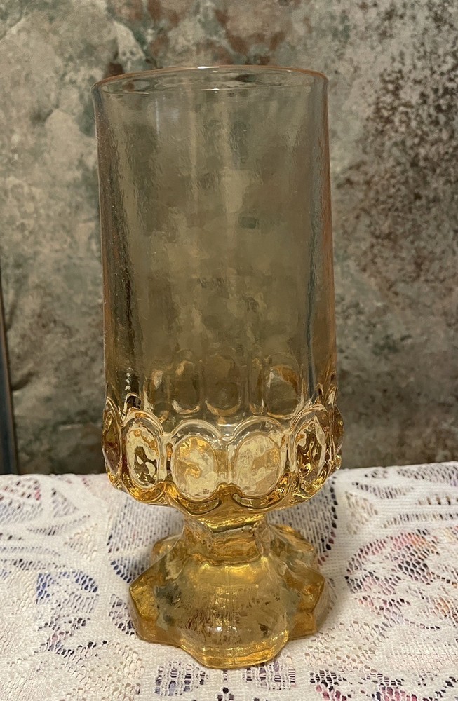 Franciscan Tiffin Madeira Cornsilk Yellow Iced Tea Footed Glass 6.5