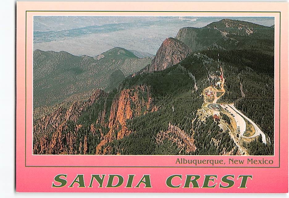 Postcard Sandia Crest Albuquerque New Mexico USA