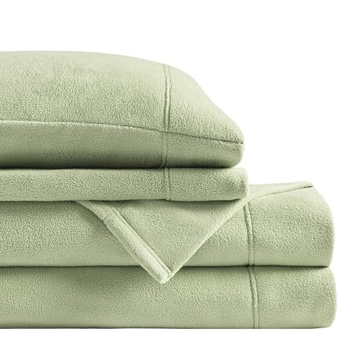 Micro Fleece Bed Sheet Set for Cold Seasons with 14-Inch Deep Pocket