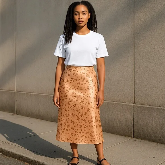 Zara | Flower Print Midi Skirt Various Sizes Available Boho
