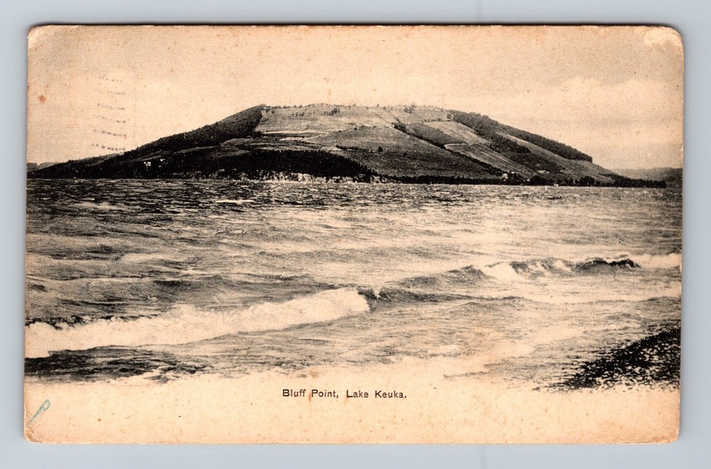 Bluff Point NY-New York, Scenic Lake Keuka State Park, Vintage c1913 Postcard
