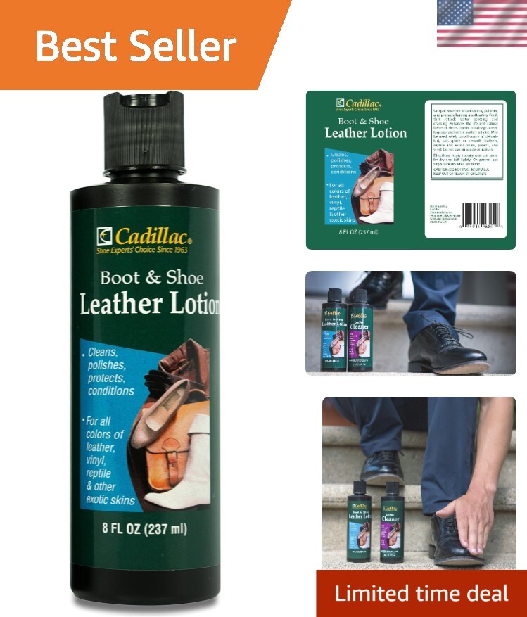 8 Oz All-Natural Leather Conditioning Lotion - Made in USA for All Leather Goods