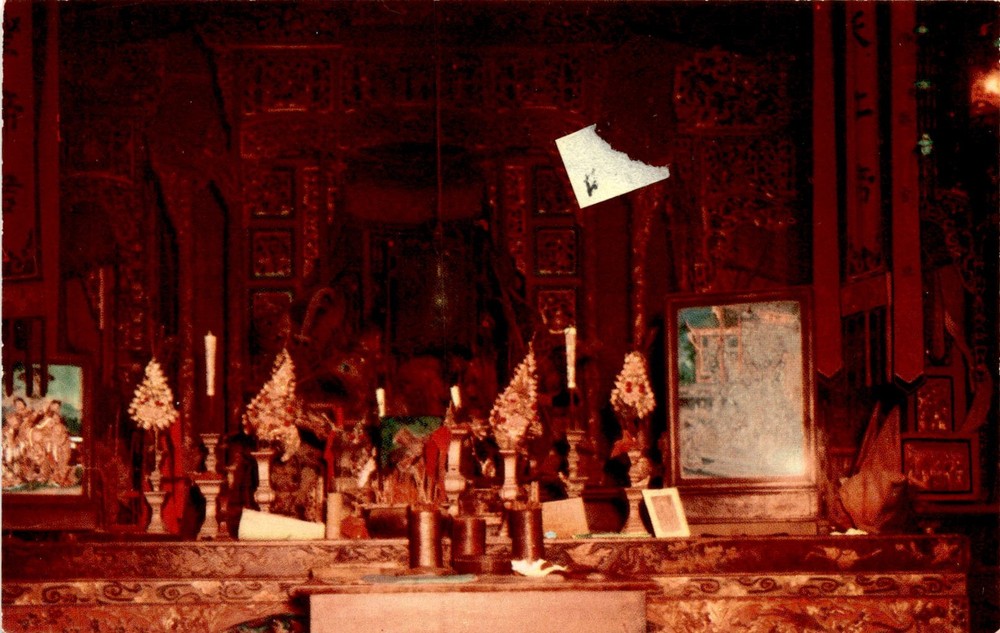 Vintage Chinese Joss House Weaverville CA Frye Smith Ltd Postcard