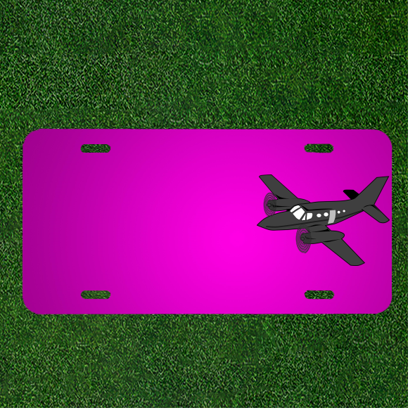 Custom Personalized Car License Plate With Add Names To Plane Propeller-Driven