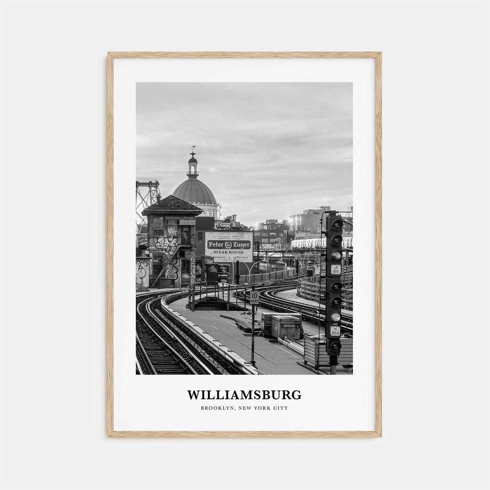 Williamsburg New York Skyline Wall Art Poster Decor No 2