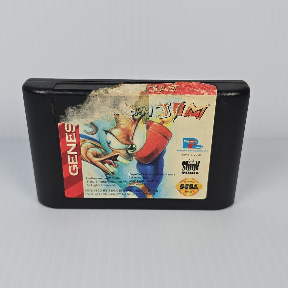 Earthworm Jim 2 (Sega Genesis, 1996) Rough Label  - Tested - Free Shipping