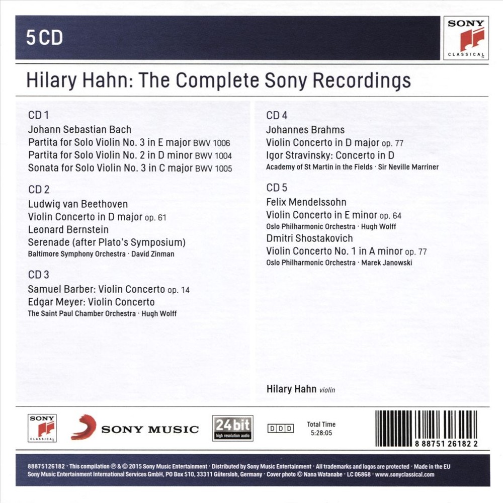 Hilary Hahn Hilary Hahn: The Complete Sony Recordings New Cd