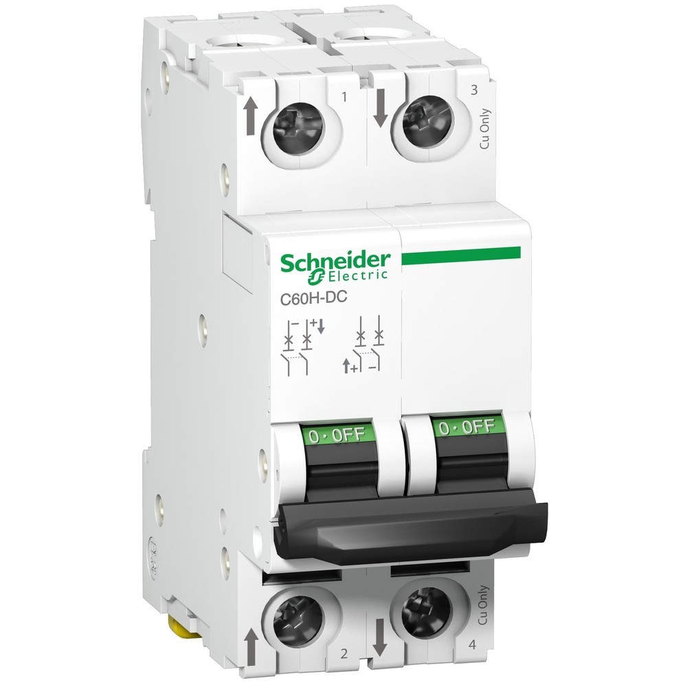 Schneider A9N61534 - CIRCUIT BREAKER C60H-DC 500VDC 30A 2P C - Made In China