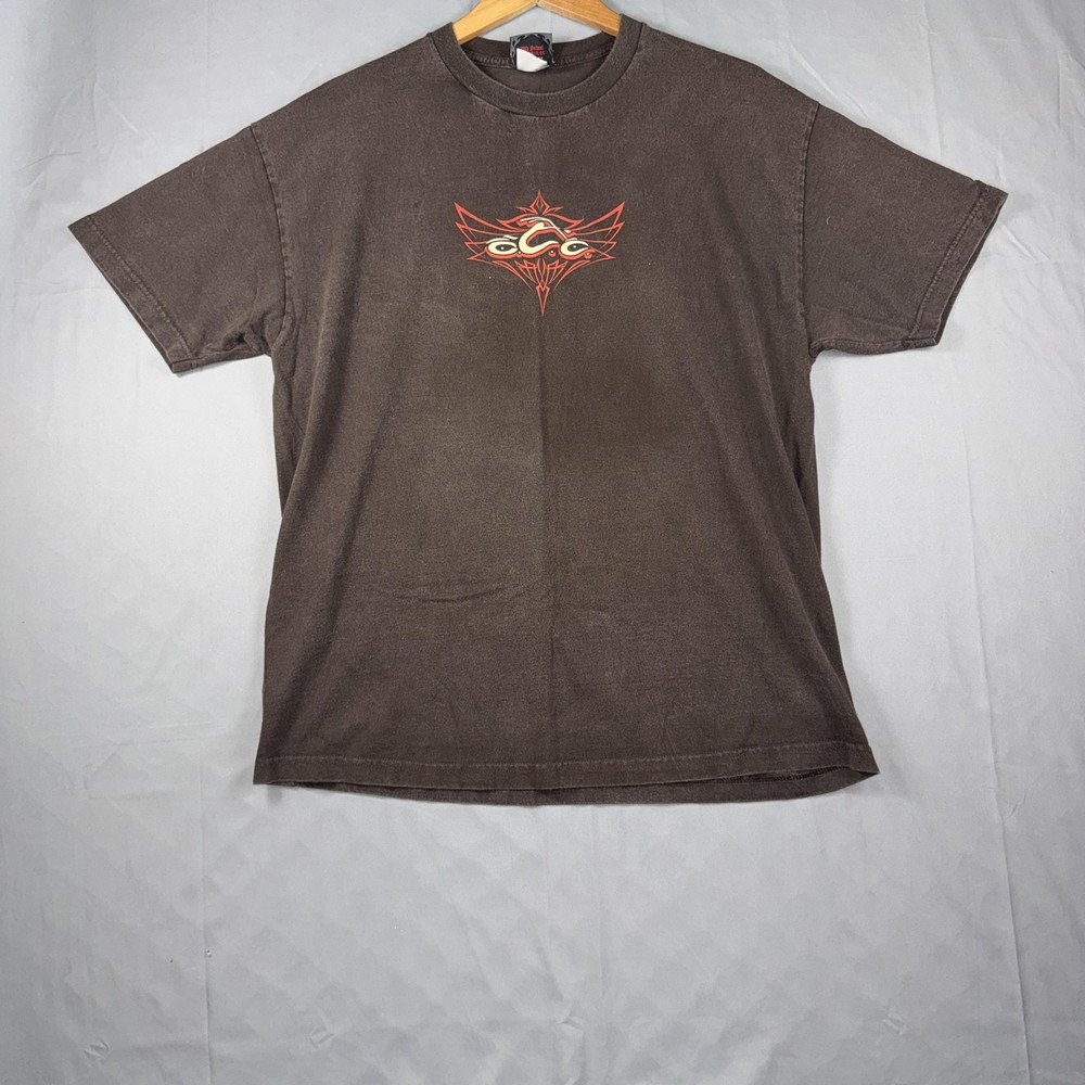 Orange County Choppers Shirt Mens XL Brown Tribal Graphic Tee Biker Motorcycle
