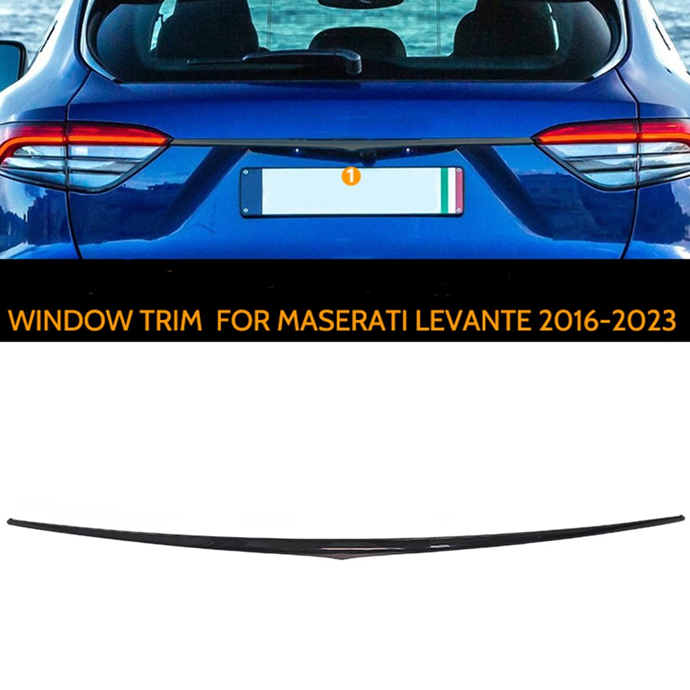 1x Rear Tailgate Trunk Lid Cover Trims Fit For Maserati Levante 2016-2023 Black