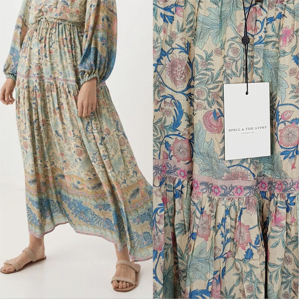 SPELL & THE GYPSY Womens Size S or 8 / US 4 Opal Oasis Maxi Skirt NEW + TAGS