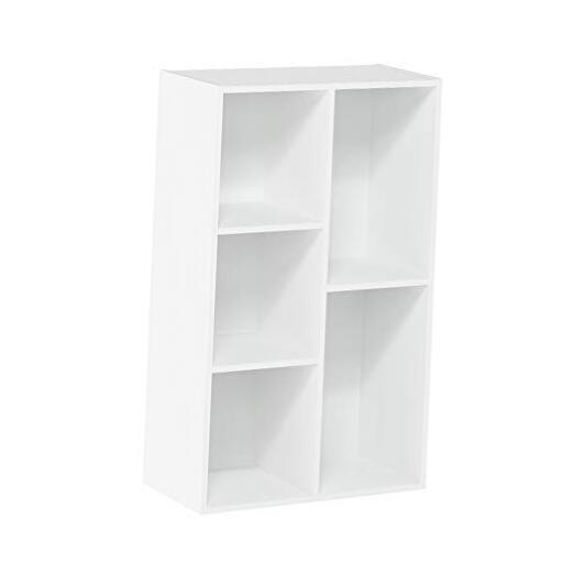 5-Cube White Luder Bookcase for Books and Storage