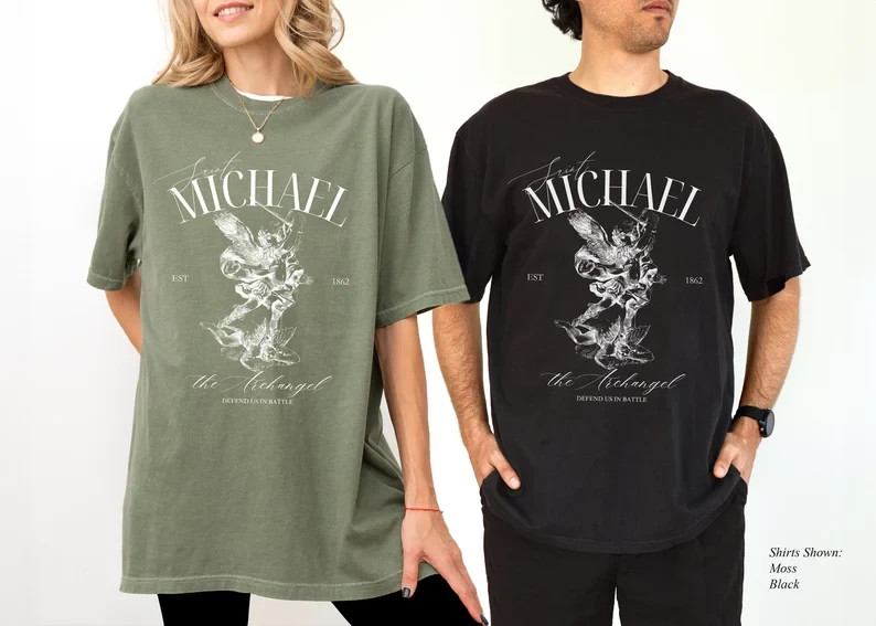 St Michael The Archangel Catholic Saint Shirt For Mens