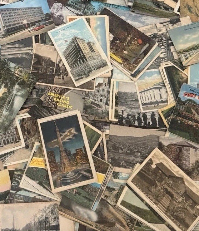 Vintage Postcard 300 Mixed Eras Towns Linen, RPPC, Trains, Boats, Cities