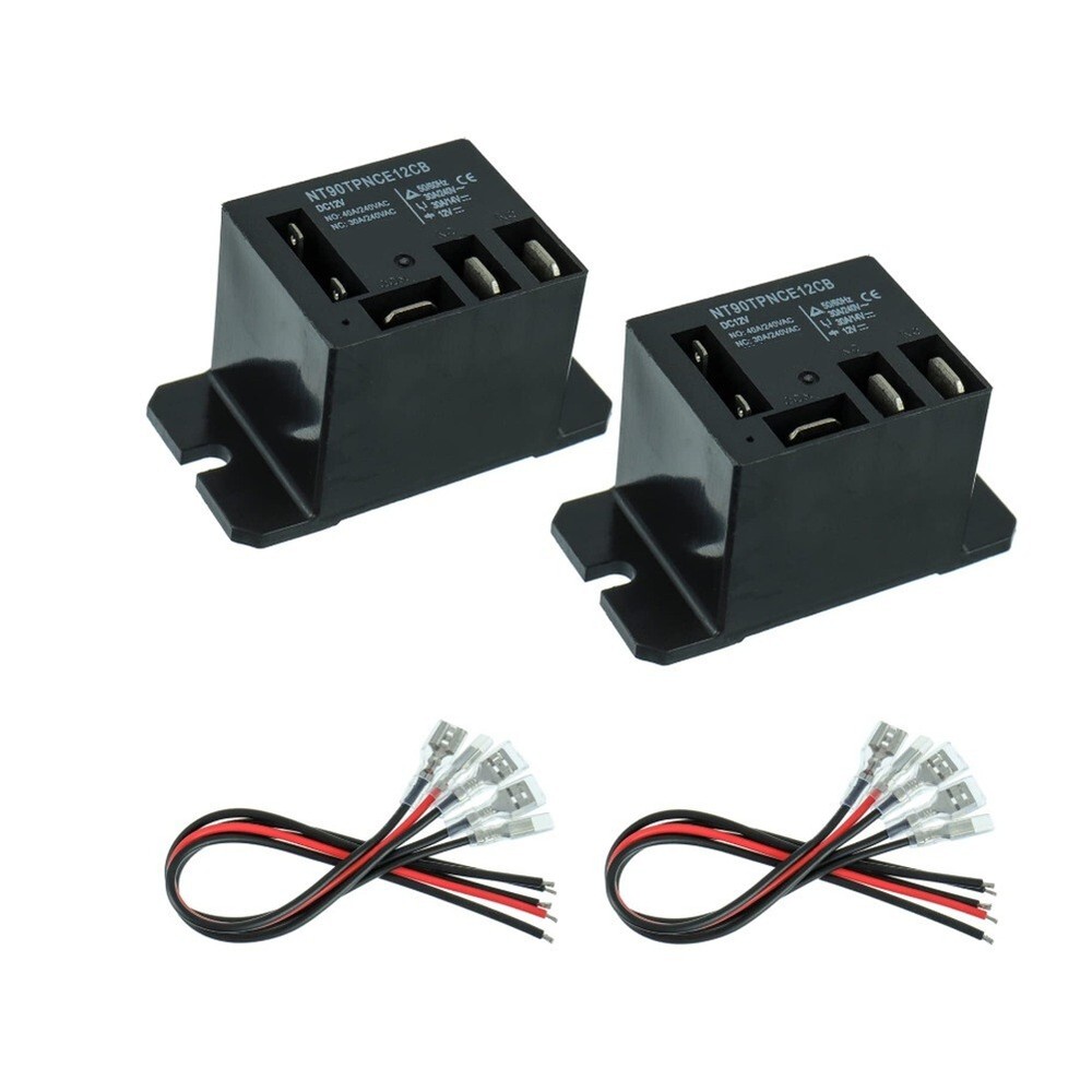 Power Mini Relay Set of 2 for AC120V DC12V with Quick Connect Terminals