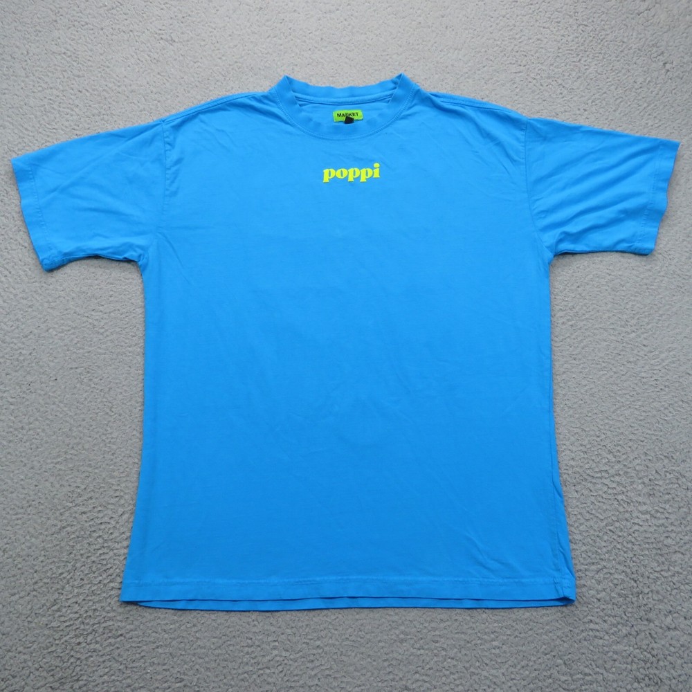 Chinatown Market Shirt Mens XL Puff Print Front Back Graphic Smiley Poppi Collab