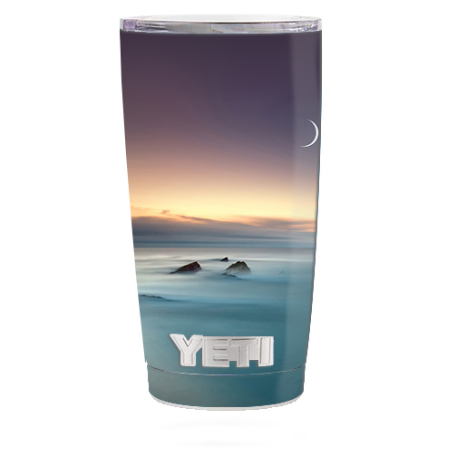 Skin Decal for Yeti 20 oz Rambler Tumbler Cup / Foggy Lake