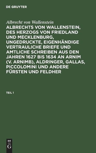Albrecht Von Wa Albrecht Von Wallenstein: Albrechts Von Wallenstein,  (Hardback)Another great item from Rarewaves USA | Free delivery!