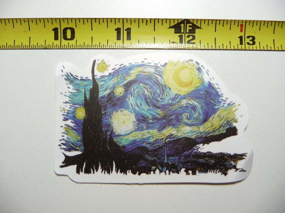 Vincent Van Gogh Starry Night Decal Sticker Classic Art Painting