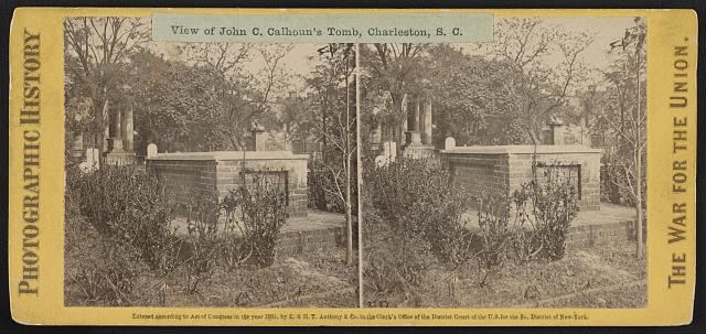 Photo of Stereograph,John C. Calhoun's Tomb,Charleston,South Carolina,SC,c1865