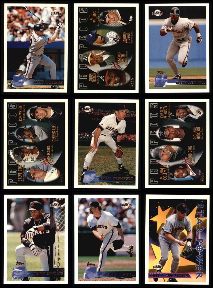 1996 Topps Giants Almost Complete Team Set 8 - NM/MT 7263574 (15 / 17 cards)