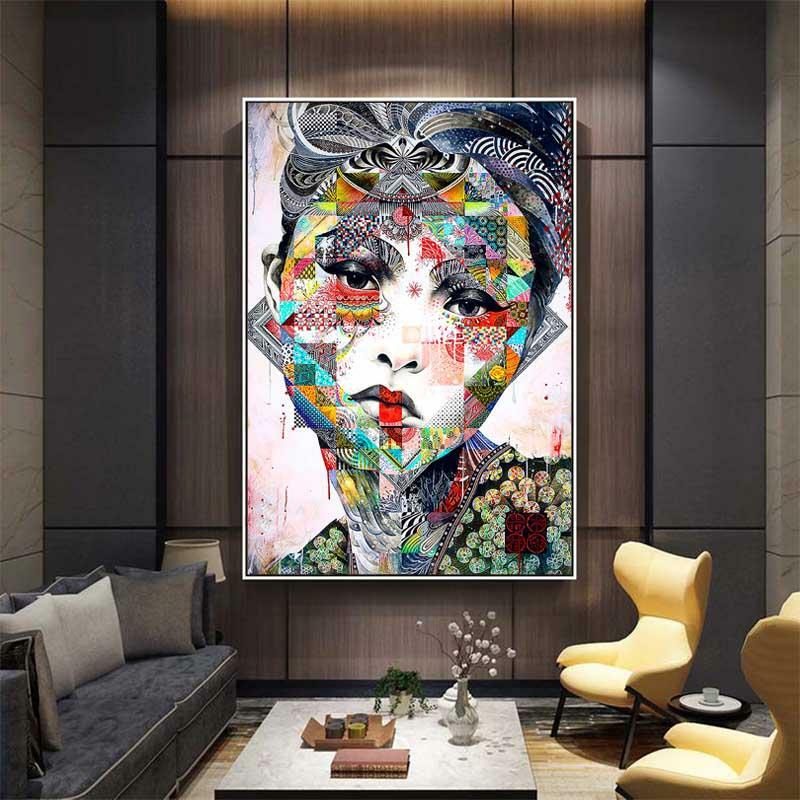 Abstract Graffiti Wall Art Poster Canvas Painting Print Home Decor Wall Picture-image