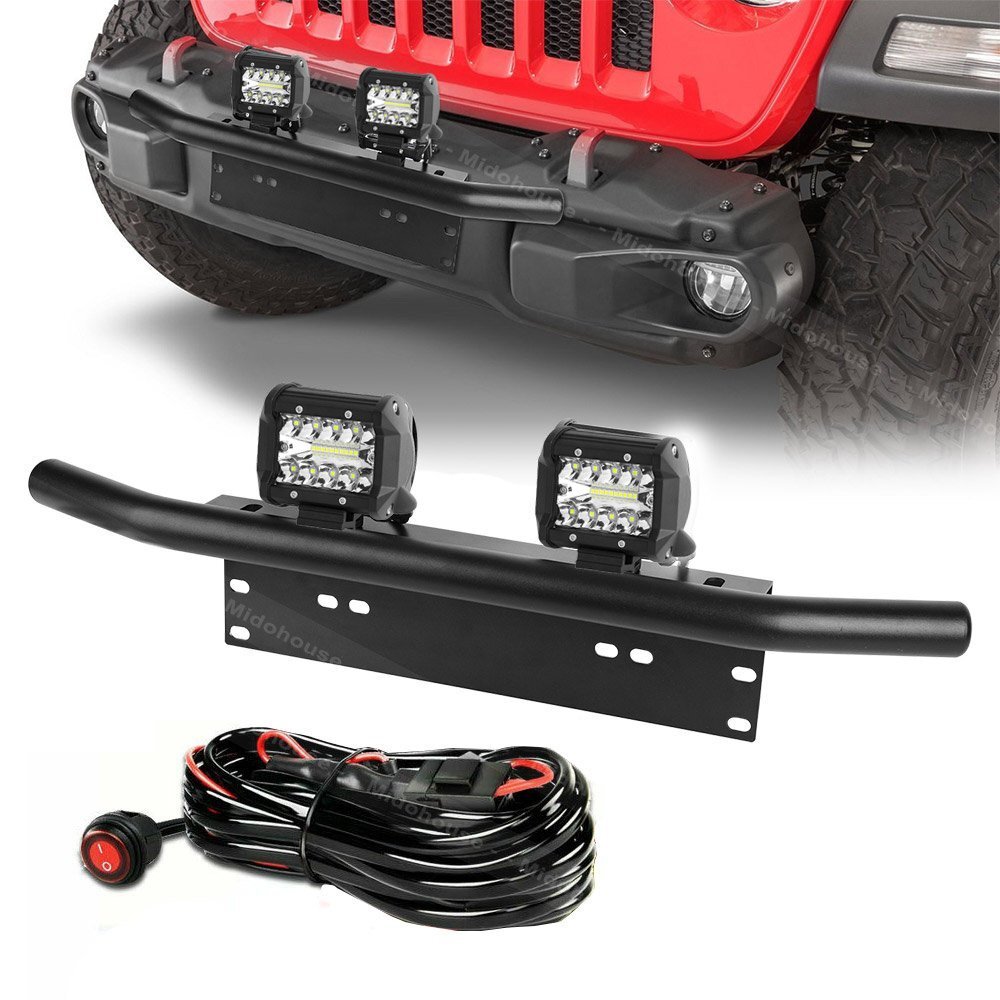 23'' Bull Bar Bumper License Plate Mount Bracket +4