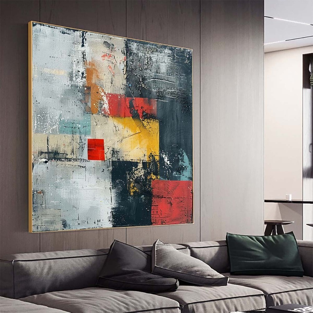 Pure Hand-painted city Modern Decorative Painting Abstract Texture Oil Painting