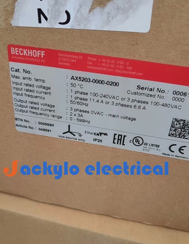 1PC New BECKHOFF AX5203-0000-0200 Servo Drive Expedited Shipping AX520300000200