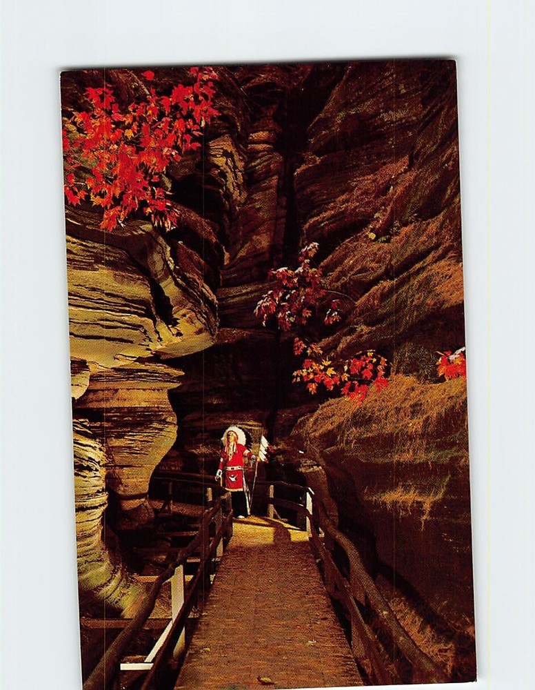 Postcard  Strange formation found in Witches Gulch Upper Dells Boat Trip  WI USA