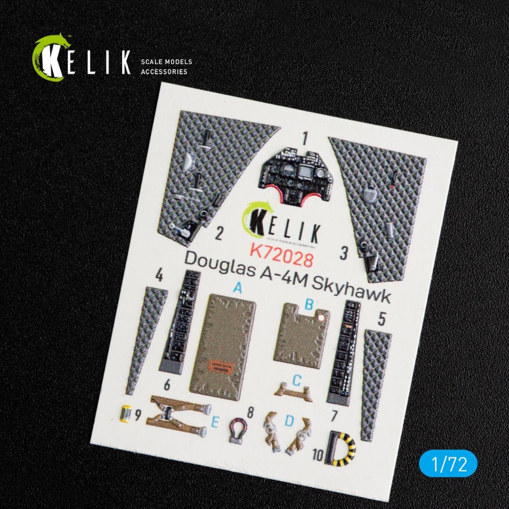 KeliK A-4M Skyhawk 3D Interior Decals for Fujimi Hobby 2000 Kit 1/72 K72028