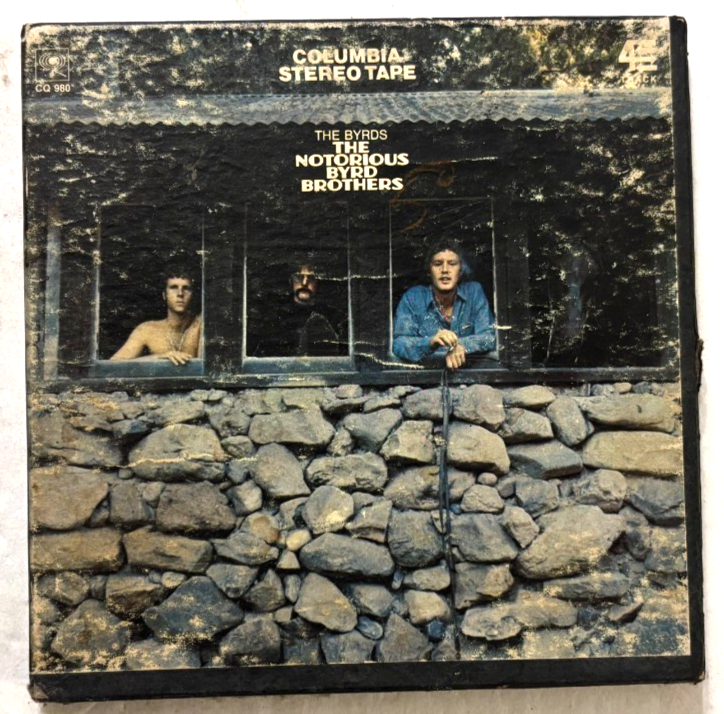 Byrds Notorious CQ-980 Reel 4 Track Tape Columbia Stereo 7 1/2 IPS Vtg 1968 VG