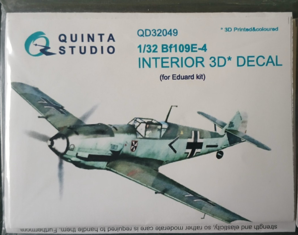 Quinta Studio 32049 1/32 Bf-109E-4 3D Interior for Eduard kit