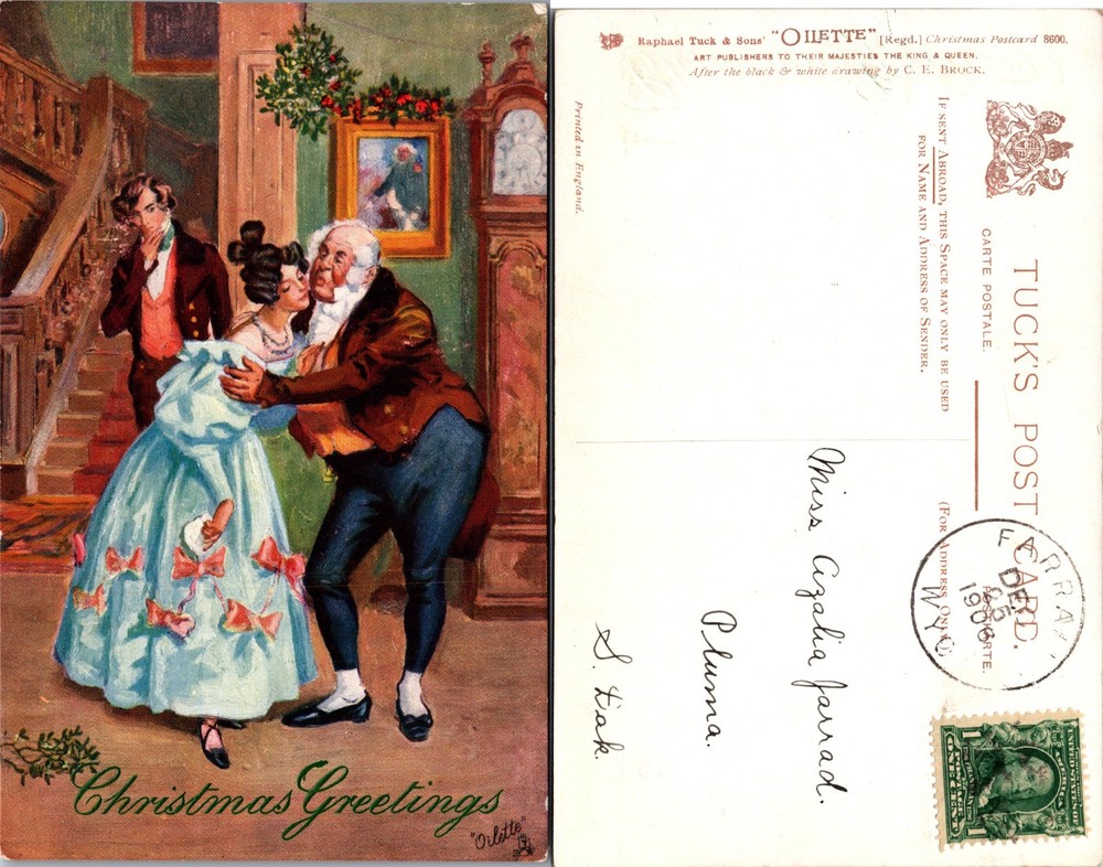 Pluma South Dakota Postcard