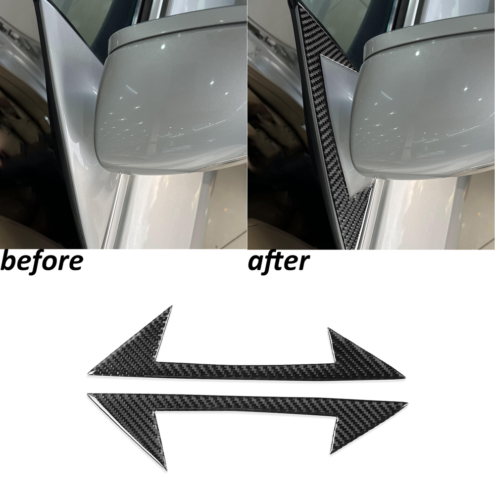 Real Carbon Fiber Side A-Pillar Panel Trim for Benz GLS C219 2004-2009 Models