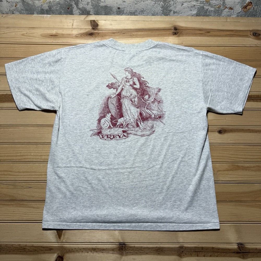 Vintage 90s FREYA Norse Goddess Of Fertility Sex Magic Art Shirt Size Large