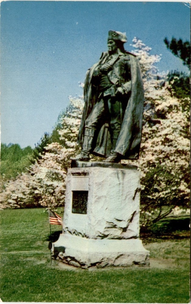 Major General Baron von Steuben Statue, Valley Forge, PA, Continental Postcard