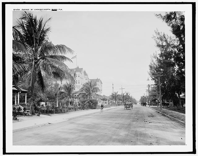 Photo:Avenue B, looking north, Miami, Fla.