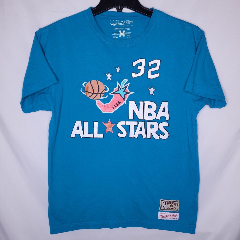 Mitchell and Ness T Shirt Mens Medium Shaq 32 Hardwood Classics