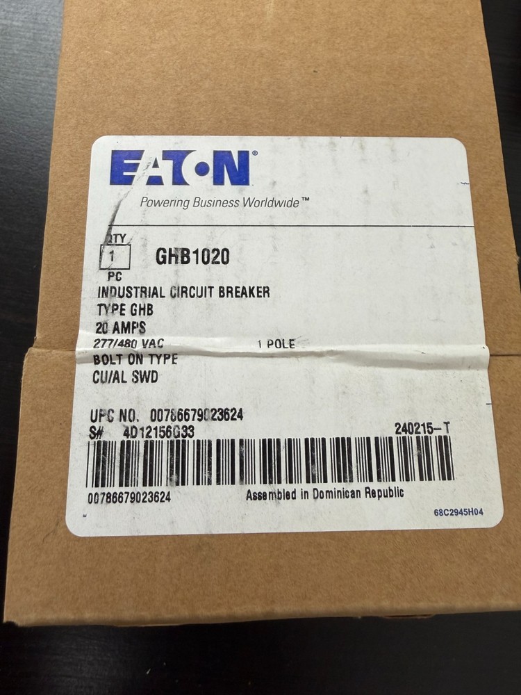 Eaton GHB1020 Circuit Breaker
