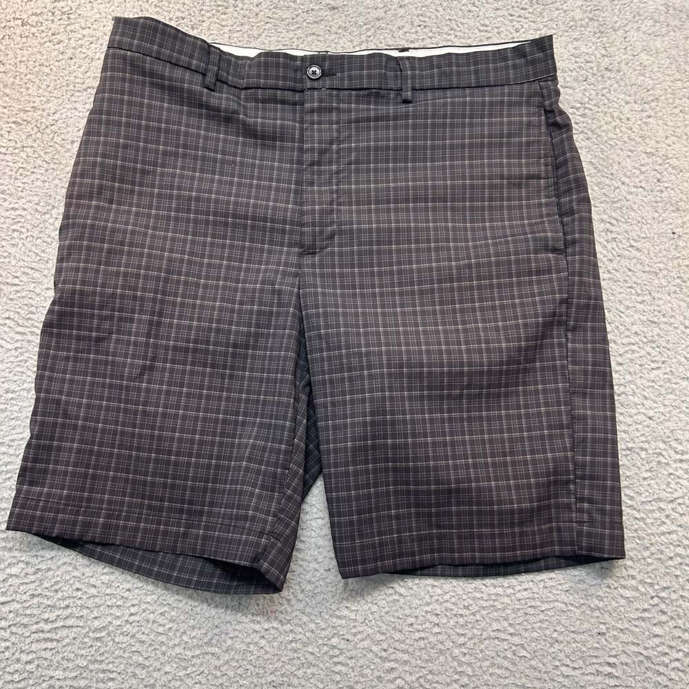 Greg Norman Golf Shorts Mens Chino Size 36 X 10.0 In Golfer Plaid PGA