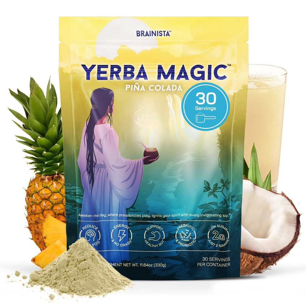 Yerba Magic – Yerba Mate Tea Instant Powder Super Drink with Nootropics, Prebiot