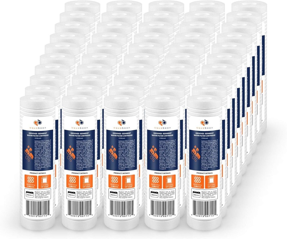 Effortless Tool-Free Installation 5 Micron 10 x 2.5 Grooved Water Filters