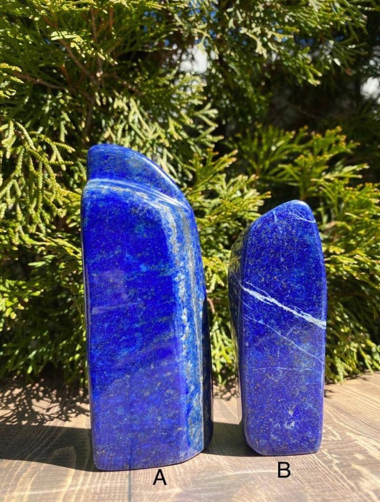 Natural Blue Lapis Lazuli Freeform Crystal Gemstone High Quality Smooth Polished