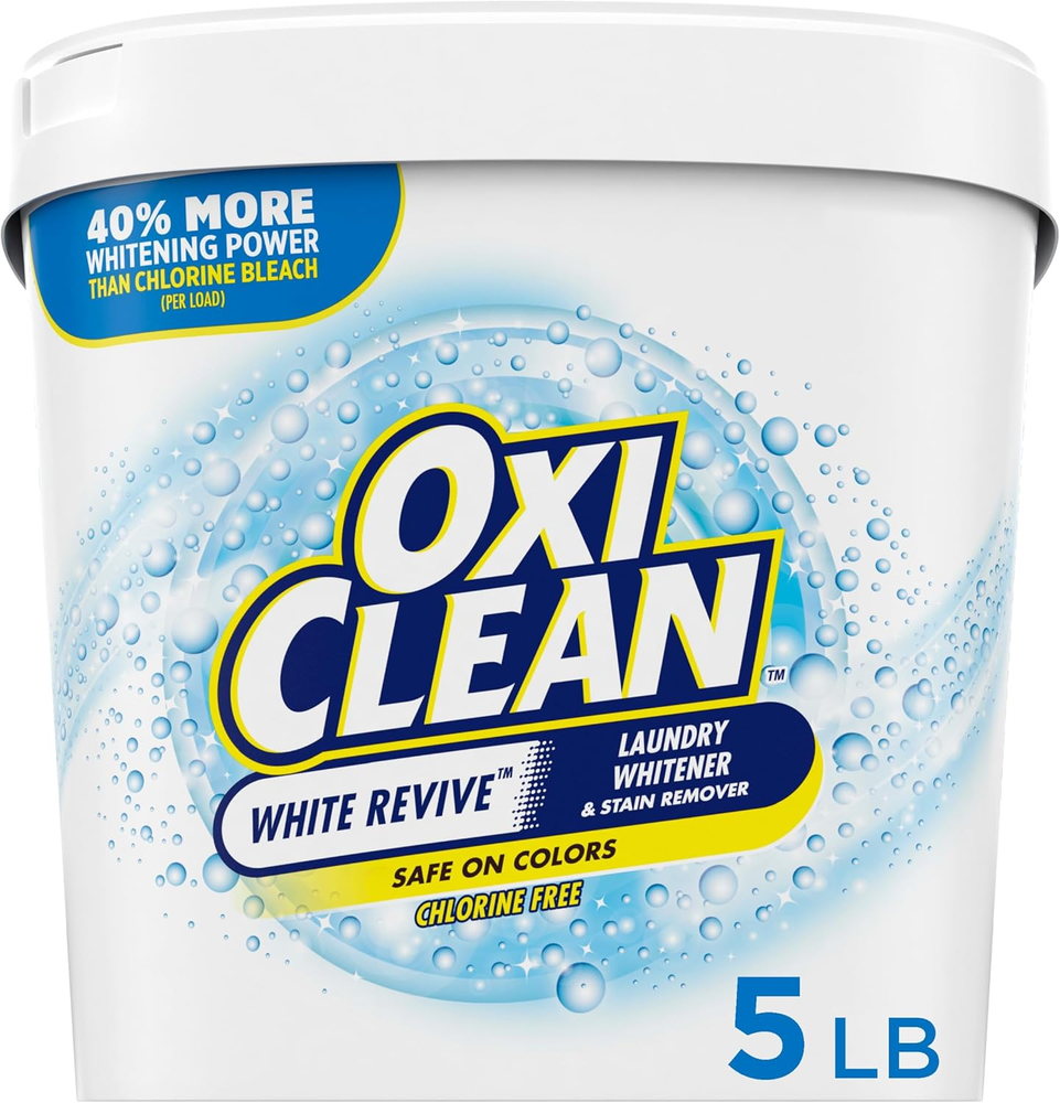 Oxiclean White Revive Laundry Whitener and Stain Remover Powder, Alternative to