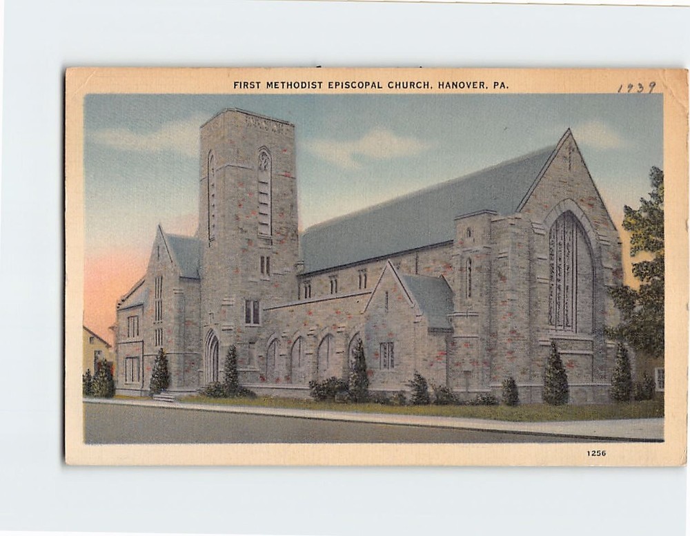 Postcard First Methodist Episcopal Church Hanover Pennsylvania