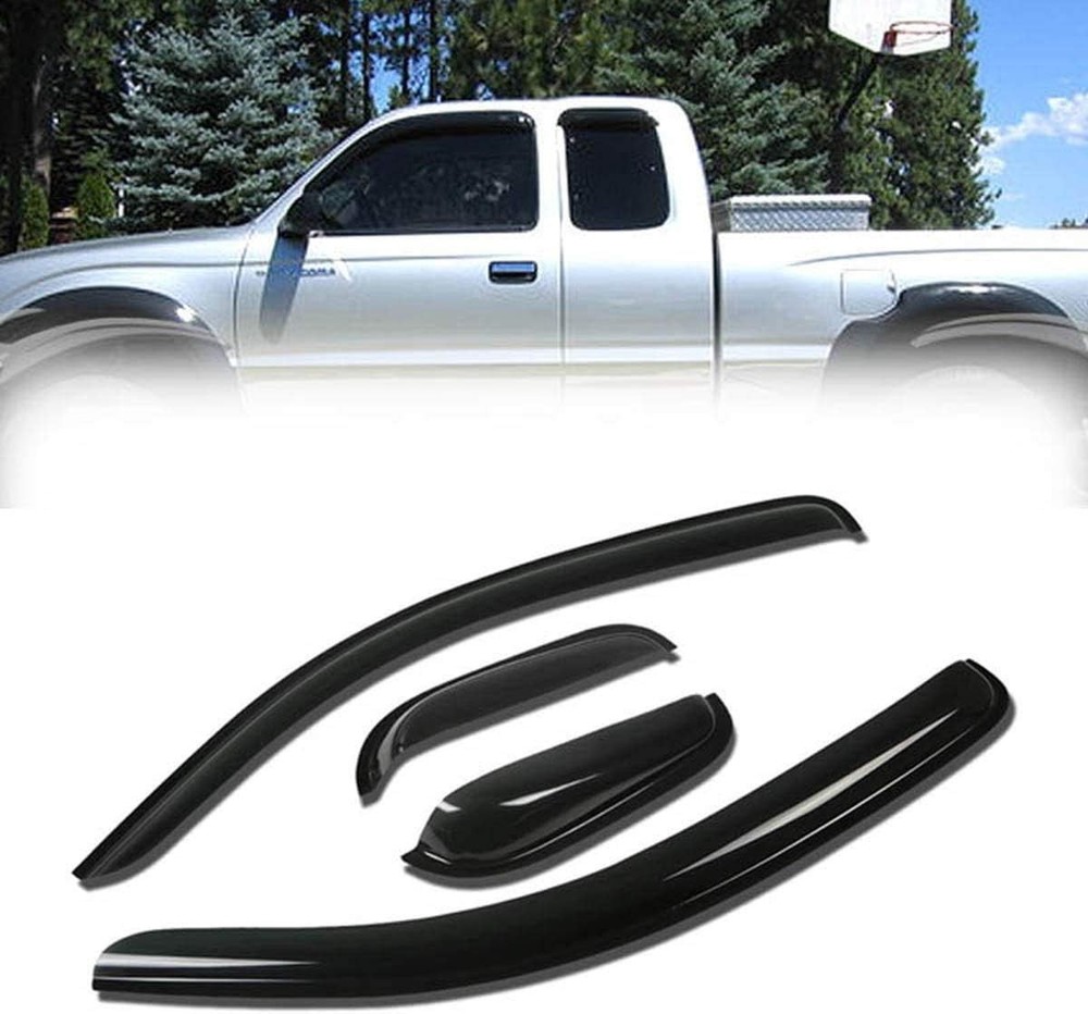 Side Window Wind Vent Deflector Fit for 1995-2004 Toyota Tacoma Access/Extended
